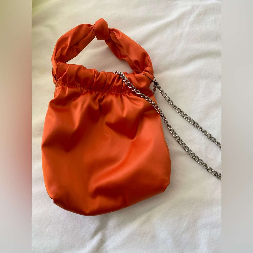NEVER USED, Zara Silky Bucket Bag with Chain